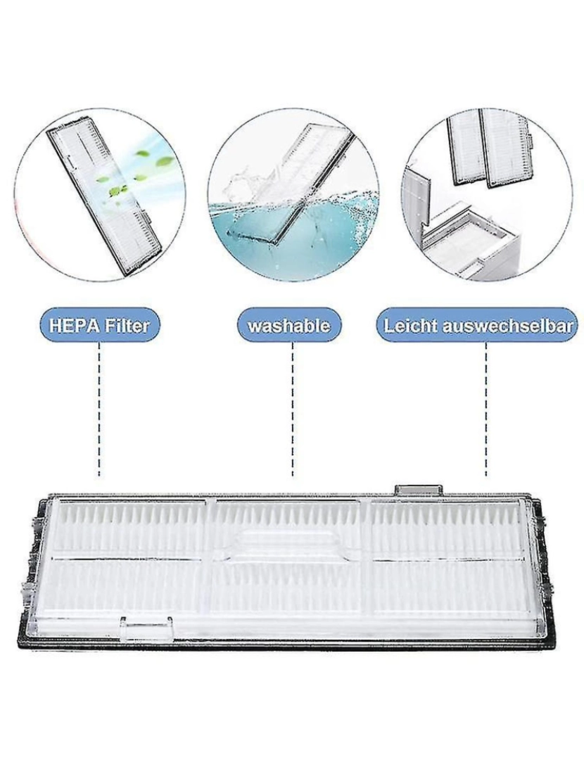 imagem de Substituição Brush Brush Brushes Filtros HEPA para Roborock S7 T7S4