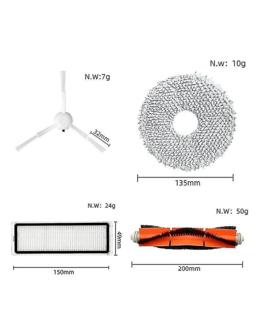 imagem de Casagem do filtro de pincel lateral principal para xiaomi mijia b101cn sonho s102