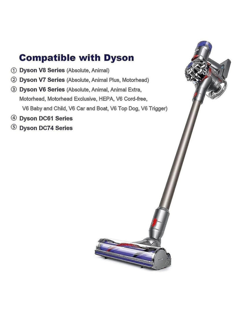 imagem de 4 pré-filtros de substituição para Dyson DC58DC59V6V7V8 SUBSTITUIÇÃO AZUL4