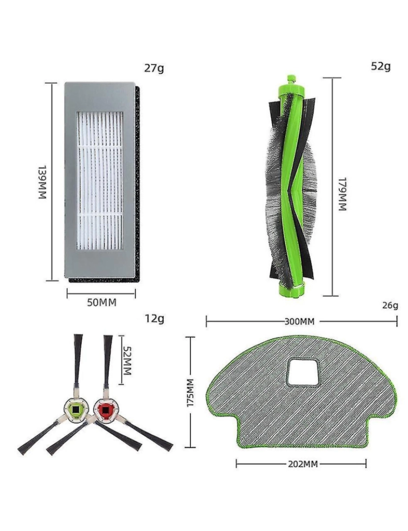 imagem de 19 PCS Acessórios de substituição para iRobot Roomba Combo2