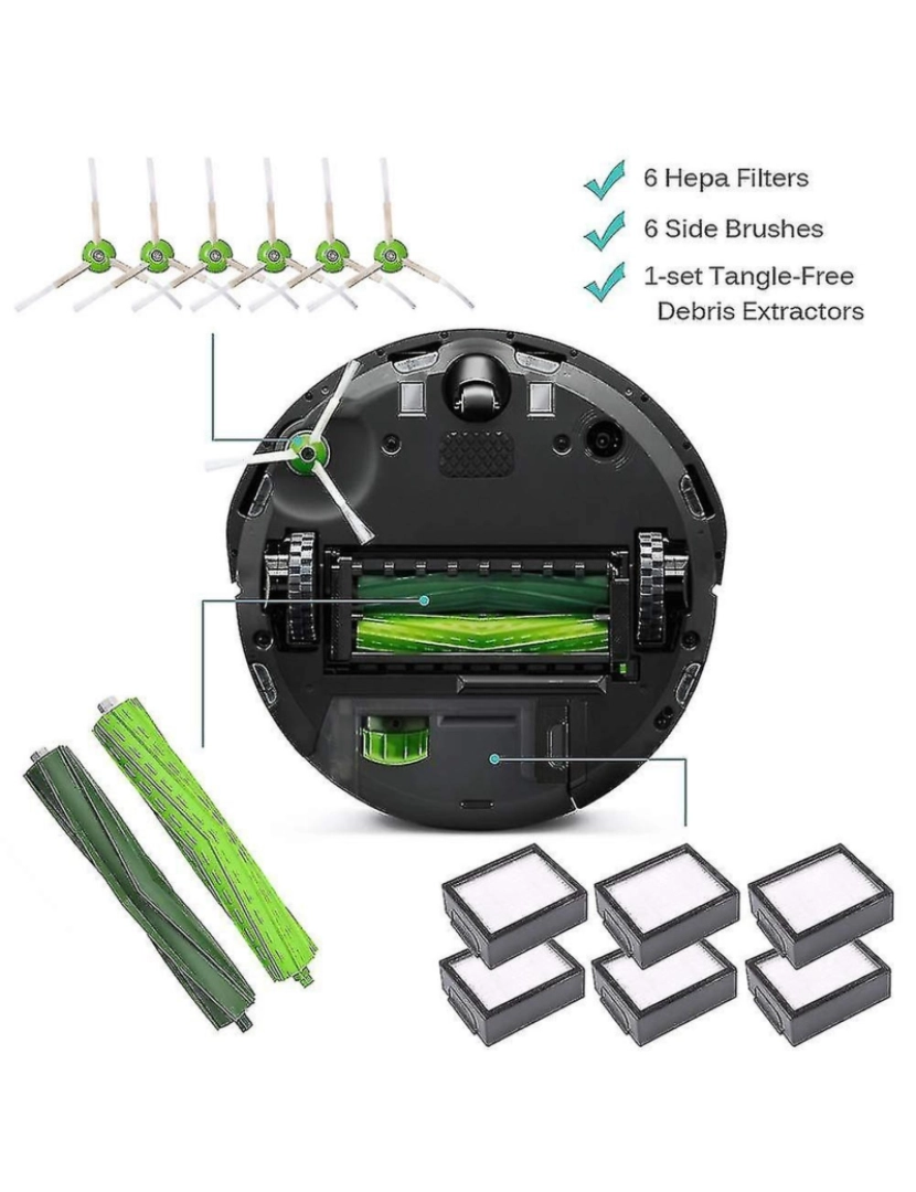 imagem de Kit de substituição para iRobot Roomba e5 e6 e7 i7 i7+i6 i8 i3 i4 plus3