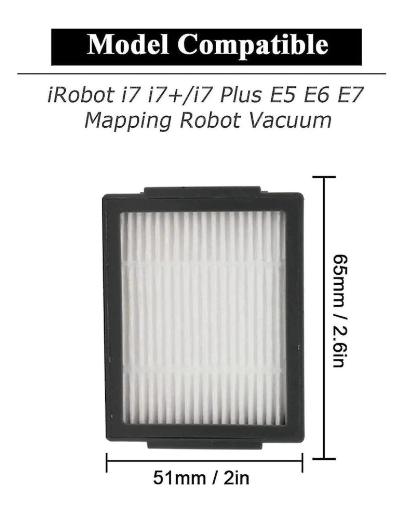 imagem de Para IroBot Roomba i7 i7+ i6+ i8 i3+/plus HEPA Filtros de vácuo3