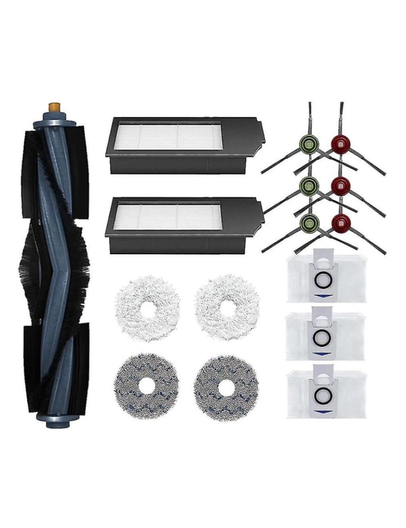 Crosmart - Conjunto de acessórios de substituição para o vácuo de robô Turbo Omni / X1, incluindo escovas laterais de escova principal