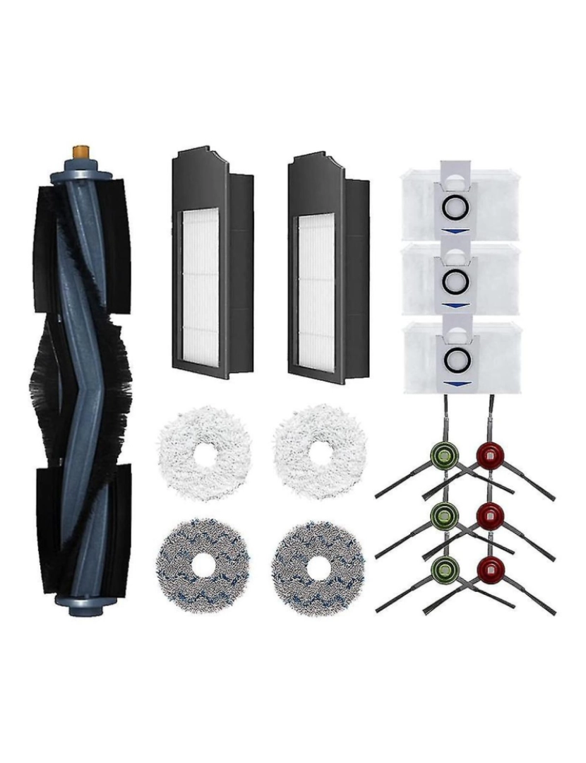 imagem de Conjunto de acessórios de substituição para o vácuo de robô Turbo Omni / X1, incluindo escovas laterais de escova principal2