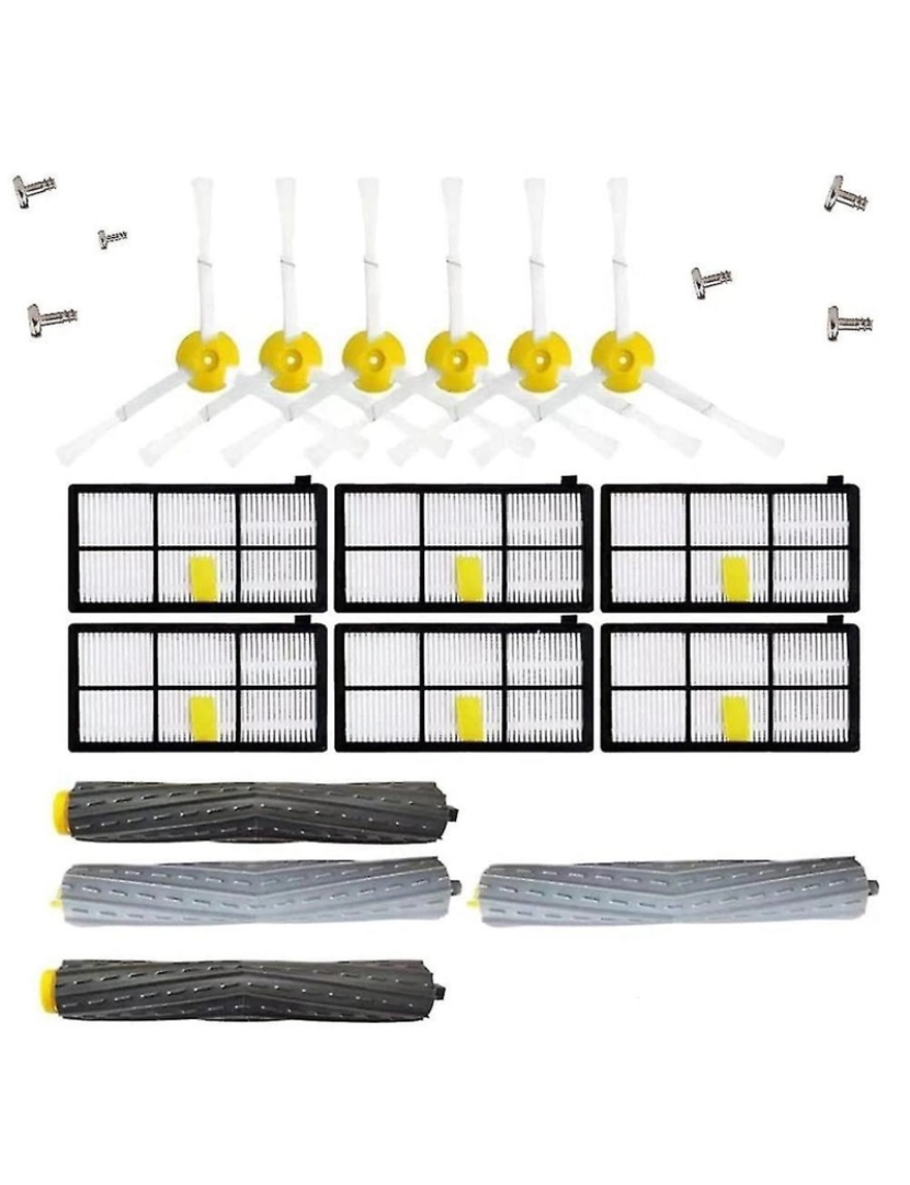 imagem de Escovas de escova de rolos de reposição Filtros para 800 séries 870 871 880 Robot aspirador de pó Aces2