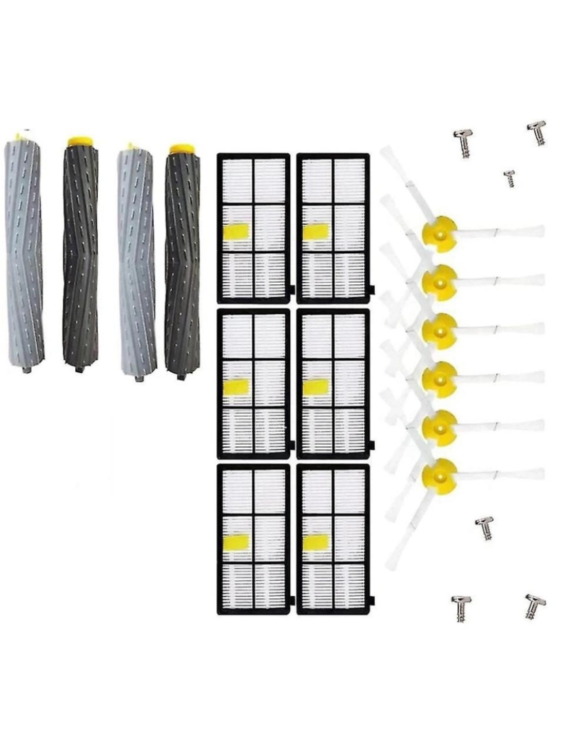 imagem de Escovas de escova de rolos de reposição Filtros para 800 séries 870 871 880 Robot aspirador de pó Aces3