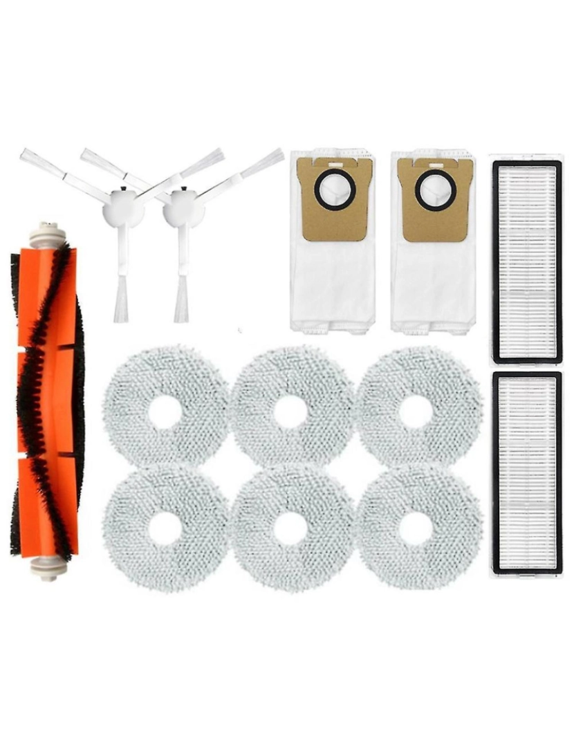 Crosmart - 13pcs Filtro hepa Pravento lateral principal Molho de pó para pó para S10/S10 Pro Robot Vacuum Cleaner