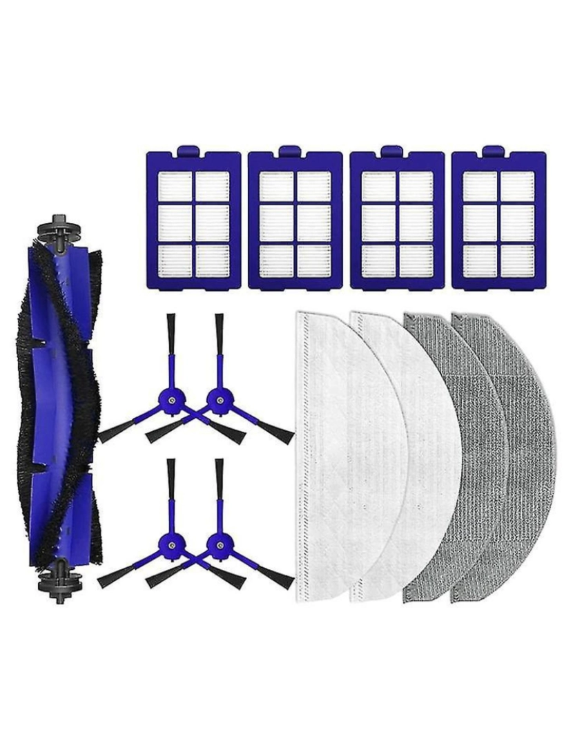 Crosmart - Para o vácuo do robô X8 Acessórios Pincel principal, pincel lateral, filtro e pano de esfregão