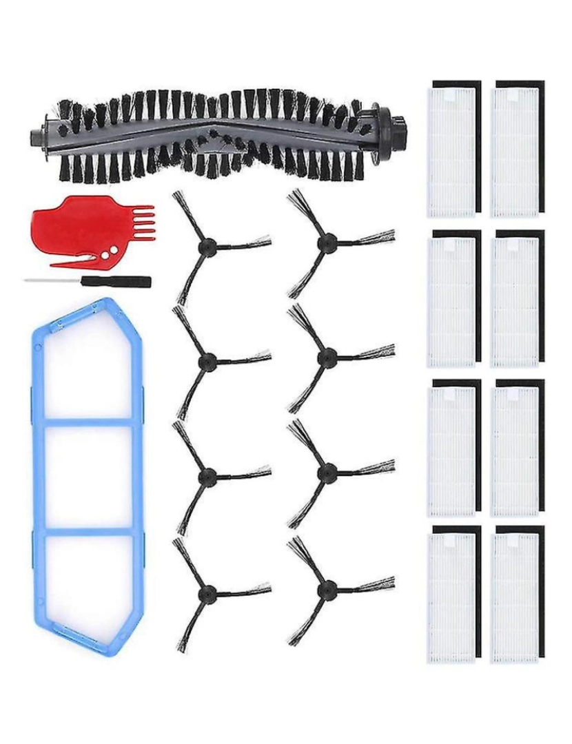 imagem de Escova de escova de rolos filtros HEPA para acessórios A4S A4S A40 Robot Vacuum Cleaner3