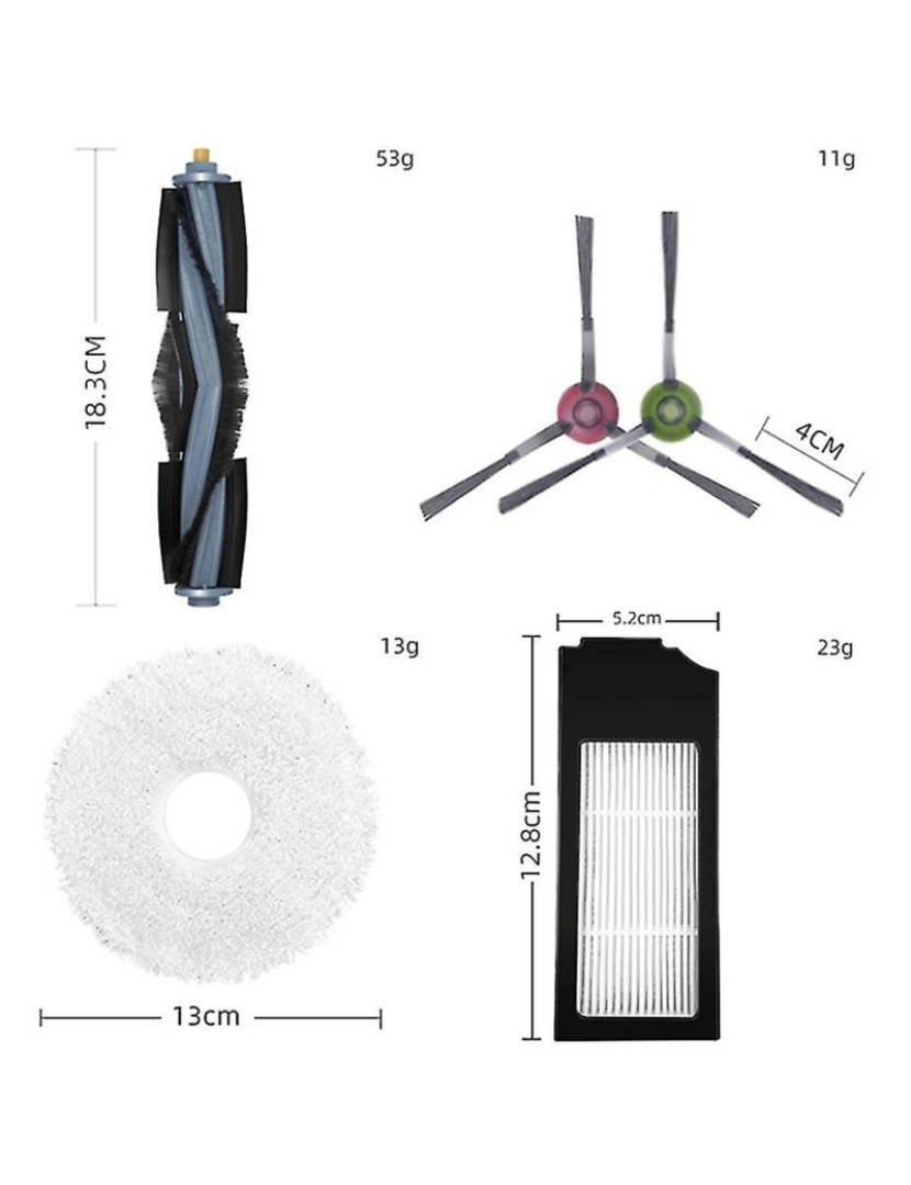 imagem de Para Deebot X1 Omni Turbo Turbo Brush HEPA HEPA Filtro de esfregão Acessórios para pó de pó de pó4