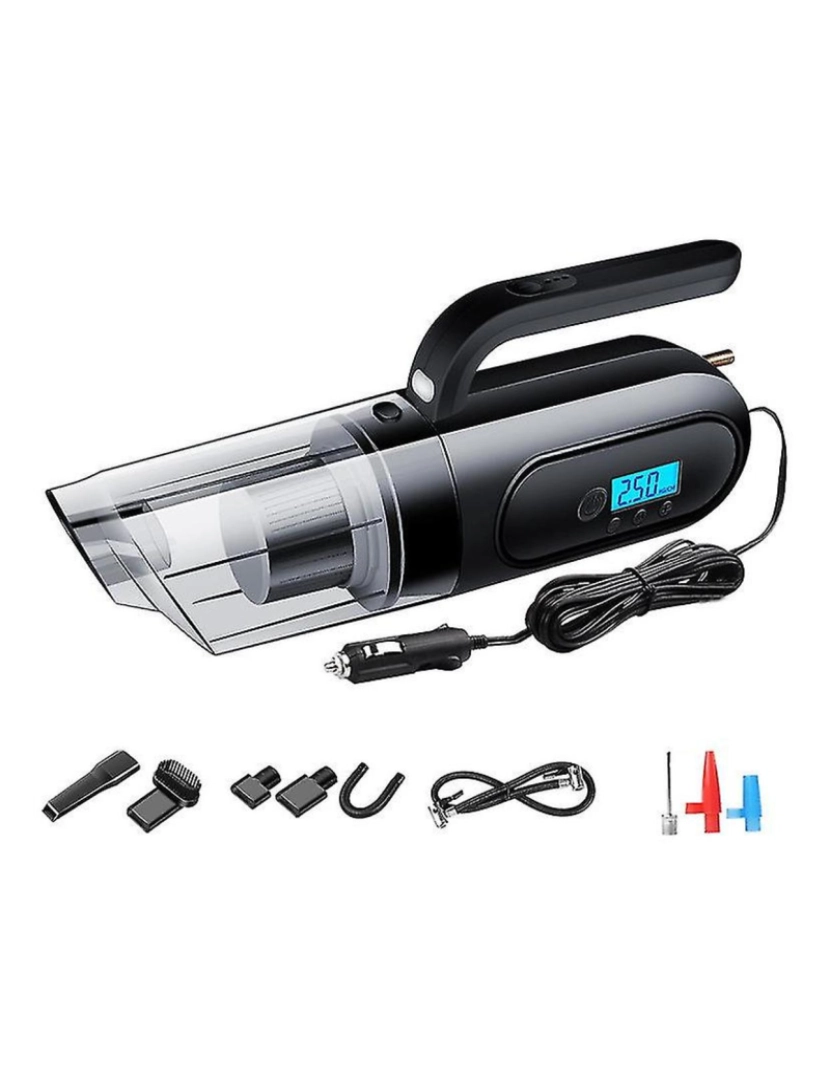 Crosmart - 4 em 1 250W 25000Pa Handheld Vacuum Cleaner com luz LED poderoso aspirador de pó de pó.