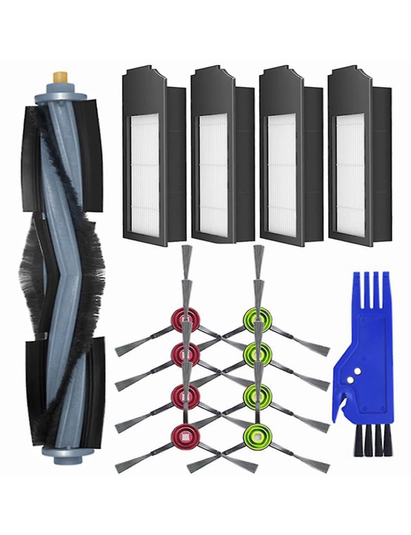Crosmart - Filtros Hepa de escova lateral do pincel de rolos para os acessórios de pó de vácuo de Deebot X1 Omni / X1
