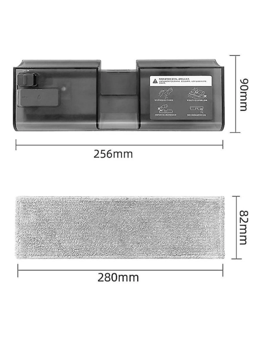 imagem de Pano de esfregona de tanque de água Parte sobressalente para V12 V11 Handheld Wireless Astraum Cleaner Substitui2