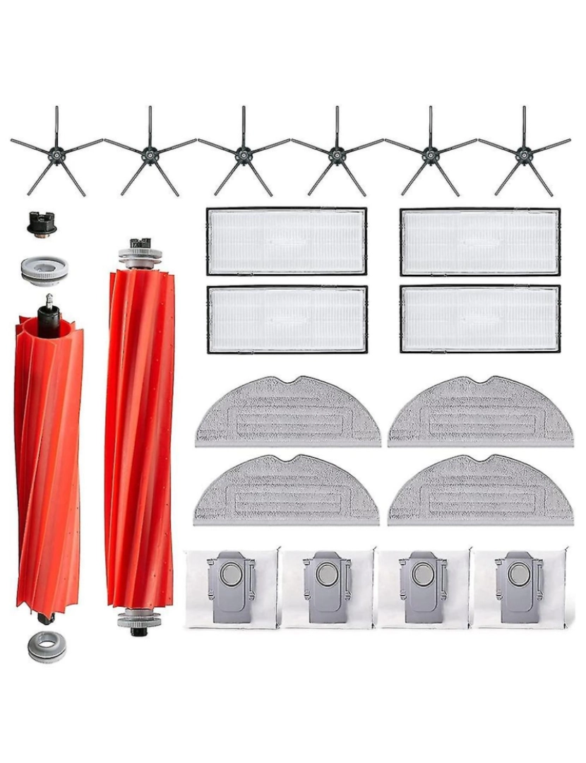 Crosmart - Para S7 maxv / s7 maxv plus / s7 maxv ultra -lateral principal -pincel HEPA Filtro de limpeza sacos