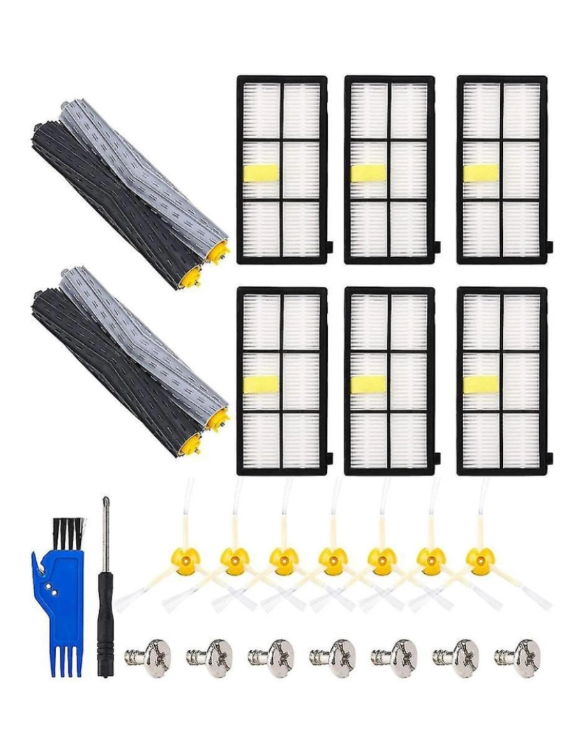 Crosmart - Peças de reposição para 800 900 séries, kit de acessórios para aspirador de pó para, pincel de borracha, filtro, brus lateral