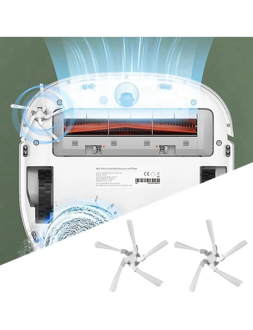 imagem de Substituição Peças de reposição Brush lateral Fit para W10 Robtic aspuum Cleaner2