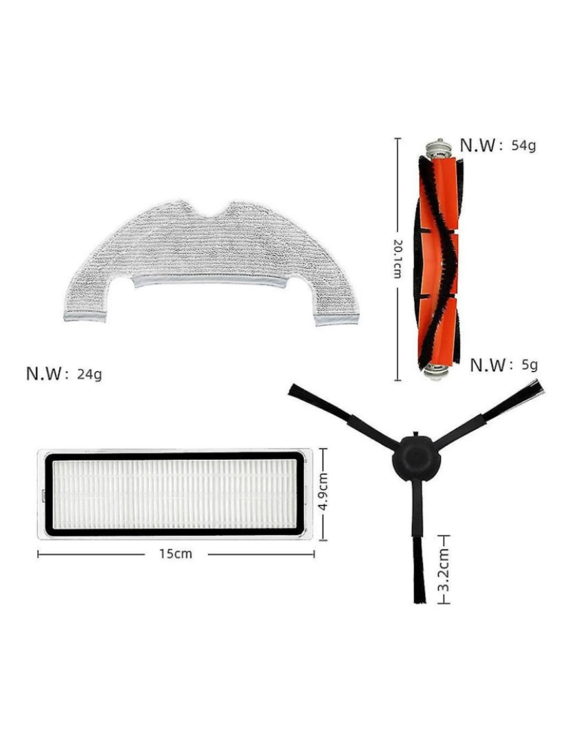 imagem de Para Mi Robot Vacuum-Mop 2 Ultra Stytj05zhm Filtro HEPA Peças de limpeza de pó de pó Mai2