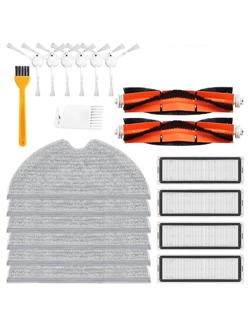 imagem de Filtro HEPA Kit de substituição de pano de esfrego lateral lateral para 1C Stytj01zhm Acessórios para aspiradores de pó3