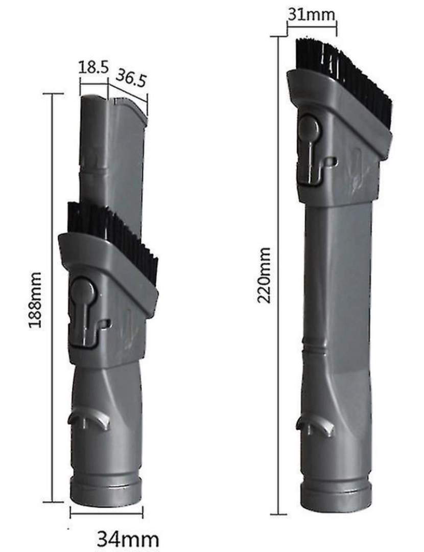 imagem de Cabeça de sucção de pincel de bico plano para Dyson V6 DC30 DC34 DC52,2 pacote2