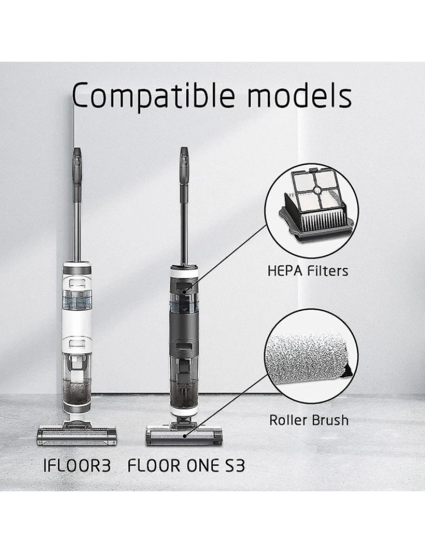 imagem de Rolo de escova e filtro de vácuo para piso ifloor, ifloor3, piso um piso de madeira s3 pisos de madeira molhada a pó de vácuo seco2