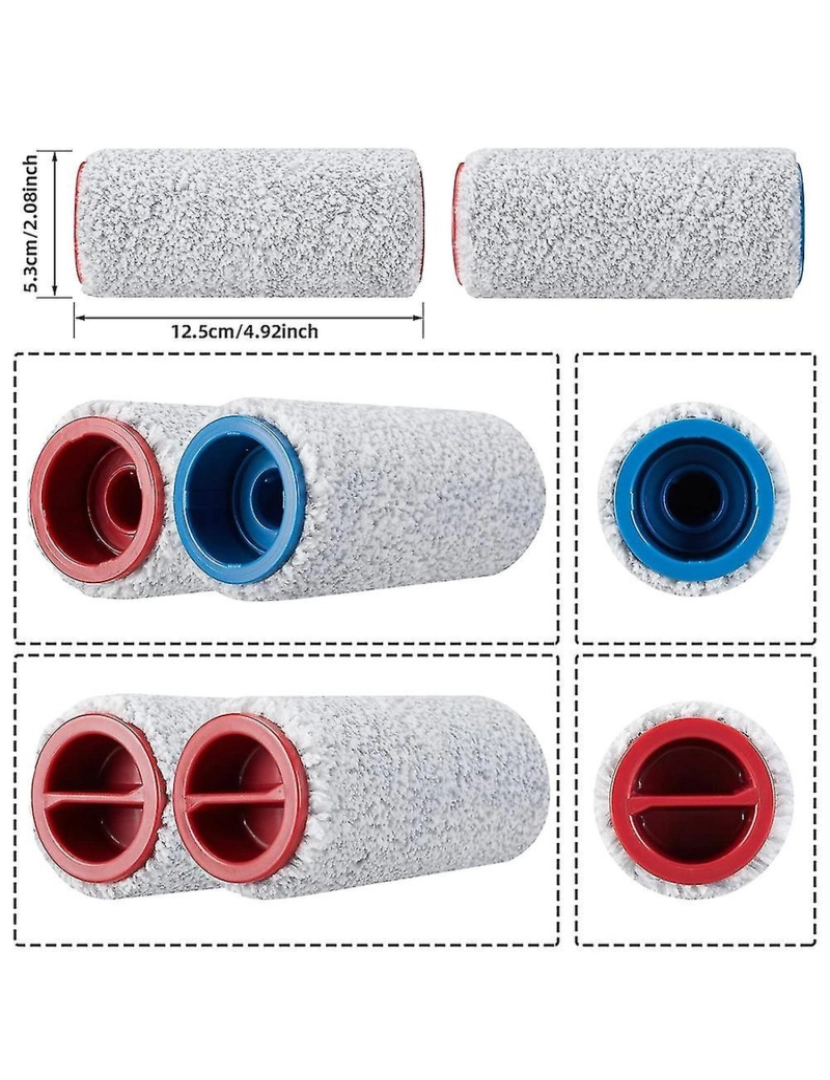 imagem de Filtros HEPA de escova de rolos de reposição para Dyad Smart sem fio Smart sem fio Met Dry Cleaner Acessorie4