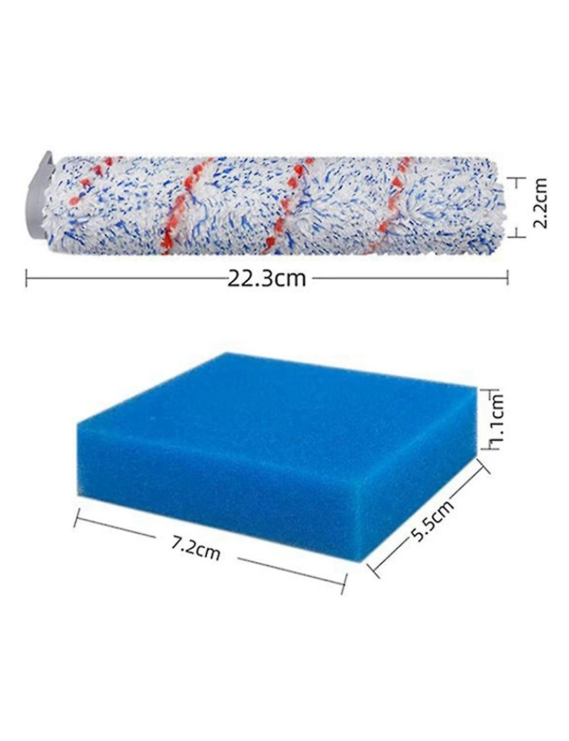 imagem de Rolo de escova de filtro peças de reposição de espuma pré-filtro para IFLOOR HF10E-01 sem fio VACU seco molhado sem fio2