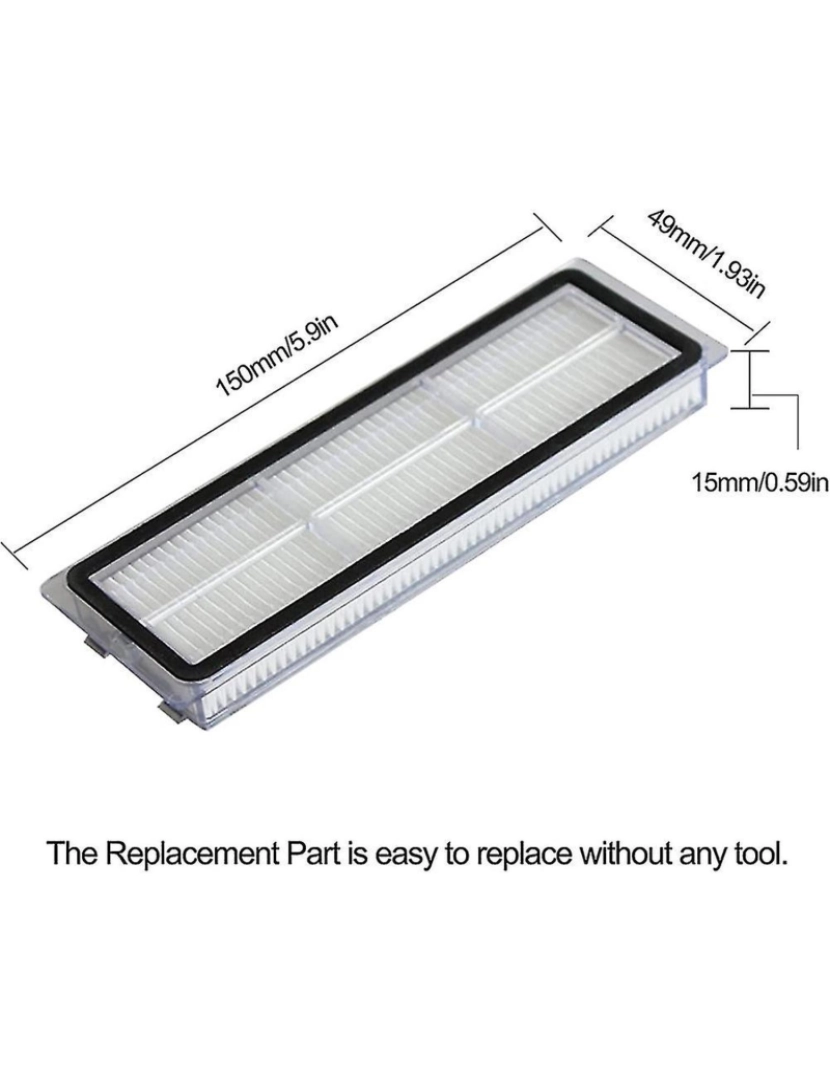 imagem de Kit de filtro HEPA de reposição para botas de pó Bot W10Pro, escovas laterais de 4pcs, filtros HEPA de 4pcs4