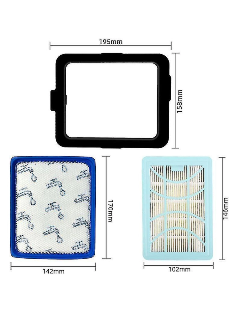 imagem de Kit de substituição de filtro HEPA para Philips FC9732 FC9728 FC97352