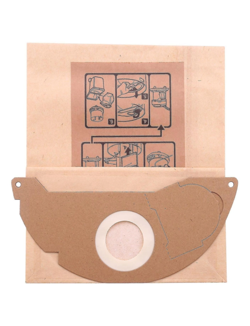 imagem de 5pcs pó de pó de limpeza sacos de poeira para karcher wd2250 a20043