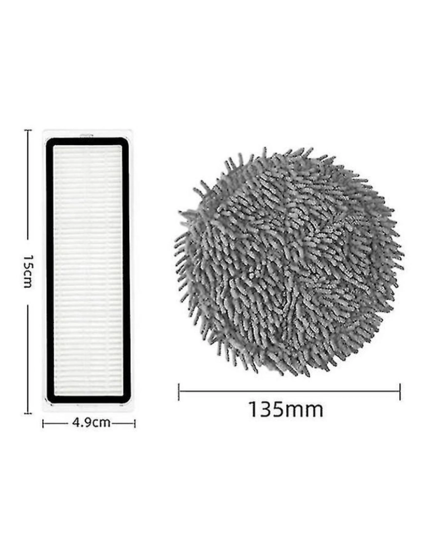 imagem de Filtro de pincel lateral principal e pano de esfregão para Xiaomi Mijia2