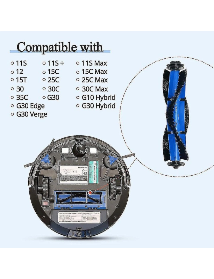 imagem de Peças de substituição Pushamento de rolos compatível com Eufy Robovac 11s4