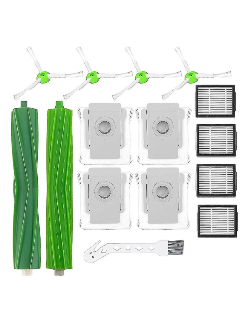 Crosmart - Escovas de escova de rolo de reposição Filtro compatível com I7 I7+ I3 E5 Acessórios para limpeza de vácuo