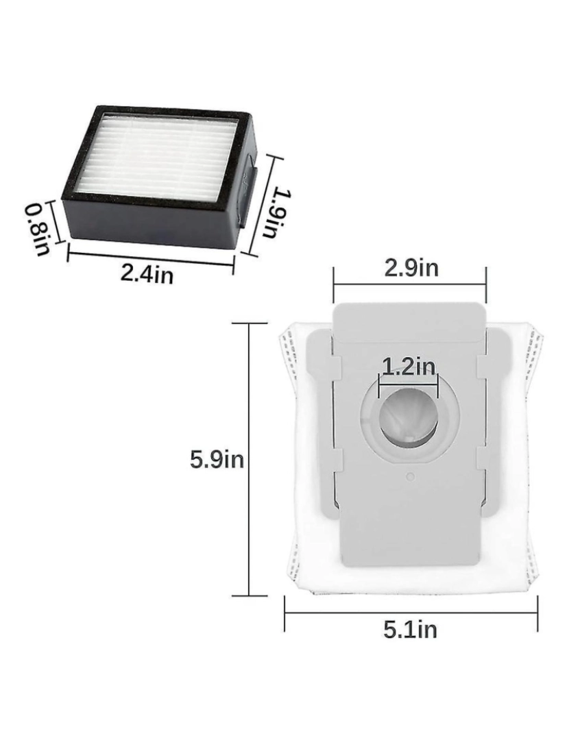 imagem de Escovas de escova de rolo de reposição Filtro compatível com I7 I7+ I3 E5 Acessórios para limpeza de vácuo2