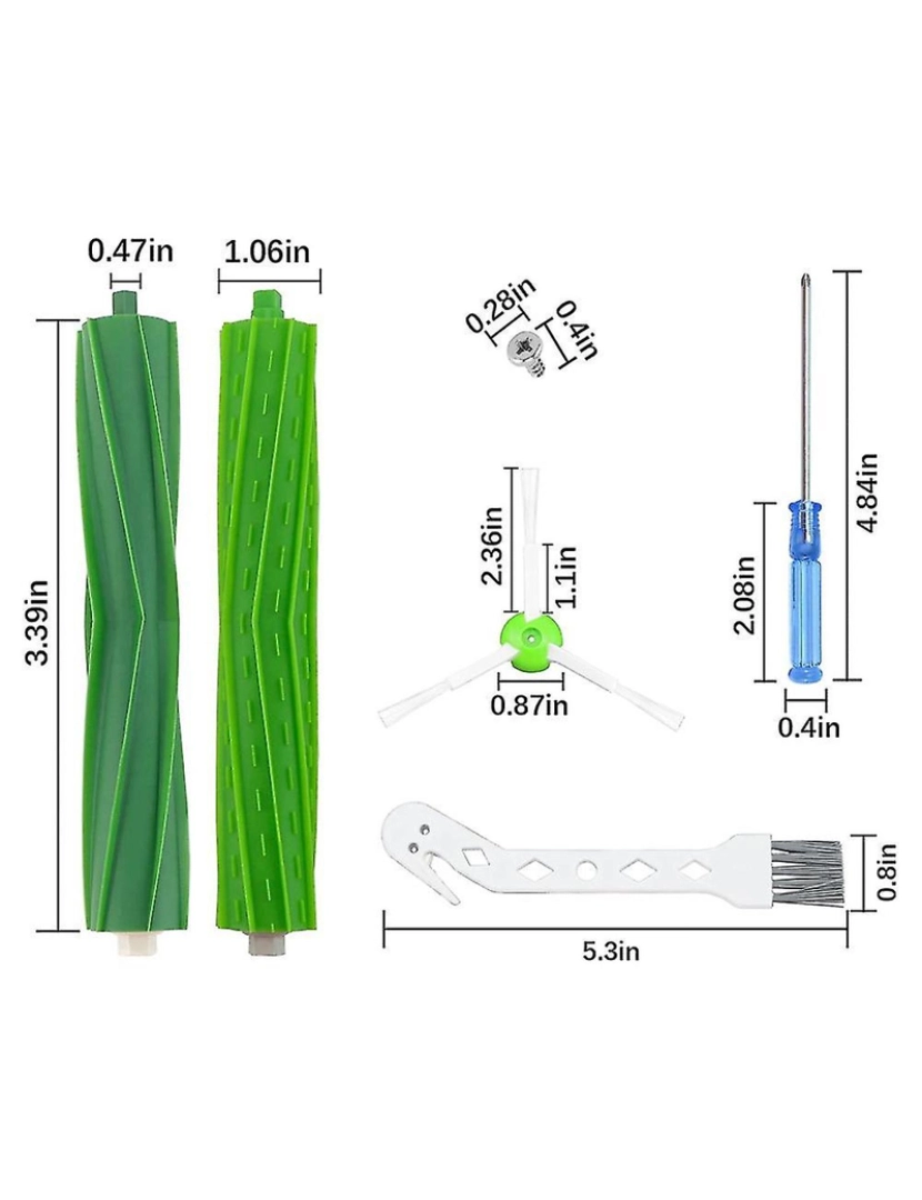 imagem de Escovas de escova de rolo de reposição Filtro compatível com I7 I7+ I3 E5 Acessórios para limpeza de vácuo4
