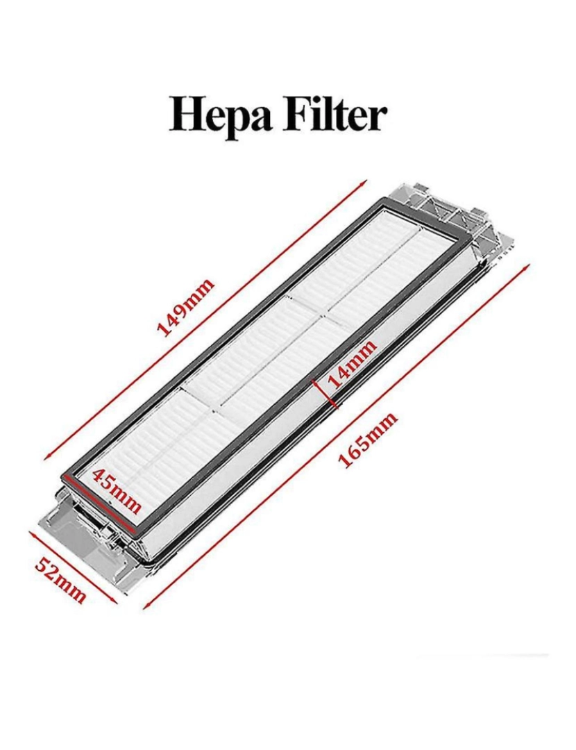 imagem de Substituição para S5 S50 S51 S55 S6 S60 S6 Pure Pure Pranche Lateral Praço Lateral Pasta Filtro HEPA Peças de peças de reposição3