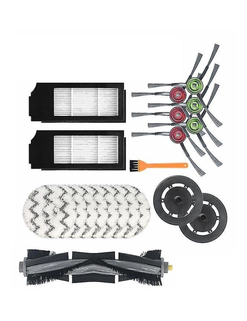 imagem de 20pcs Substituição para Deebot X1 Omni Turbo A vácuo Cleansor de alta capacidade Lavagem lavável escova principal4