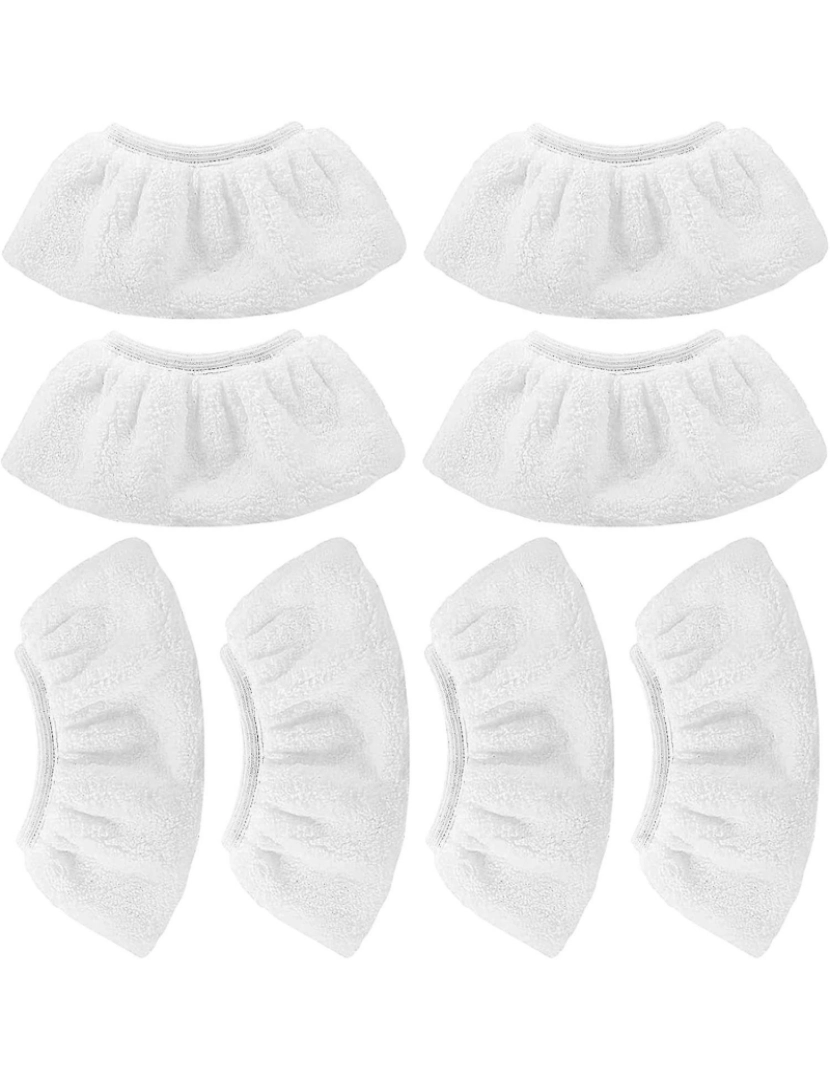 imagem de 8 PCS Microfiber panos para krcher, panos para acessórios para bicos de mão para limpeza a vapor SC 1, 2, 3, 4, 51