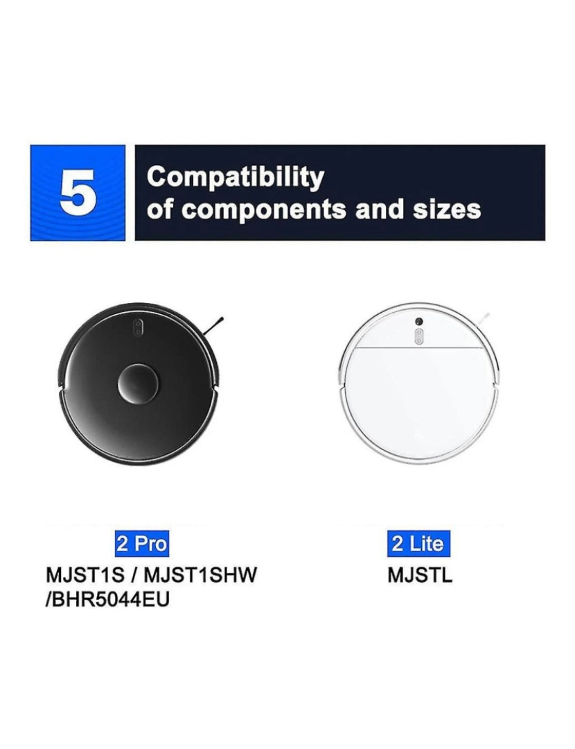 imagem de Para robô a vácuo-mop 2 pro/lite mjst1shw mjstl hepa filtro esfregar pano lateral lateral lateral pó de pó de pó de pó4