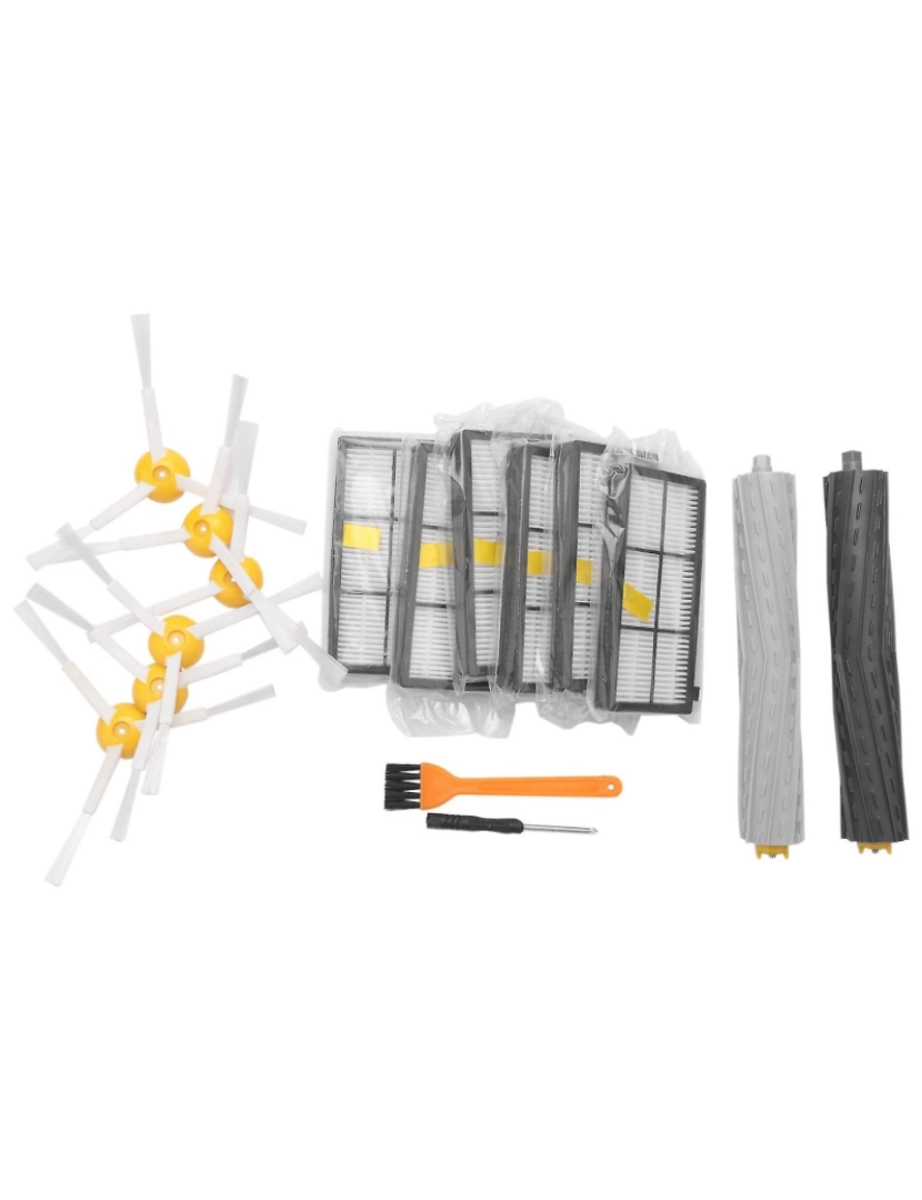 Crosmart - Kit de peças de substituição para 860 870 880 890 960 980 990 A vácuo, filtro, 6 pincel lateral, 1 detritos