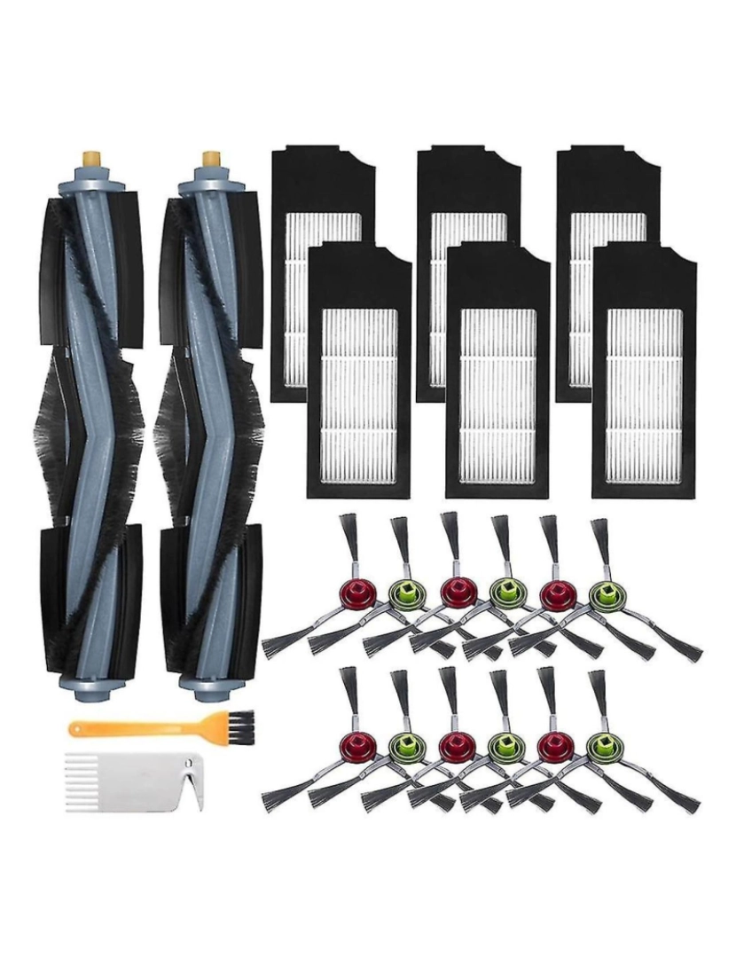 Crosmart - Acessórios para Deebot X1 Omni / X1 Turbo / X1 e X1 Plus Filtro de pincel principal a pó de vácuo