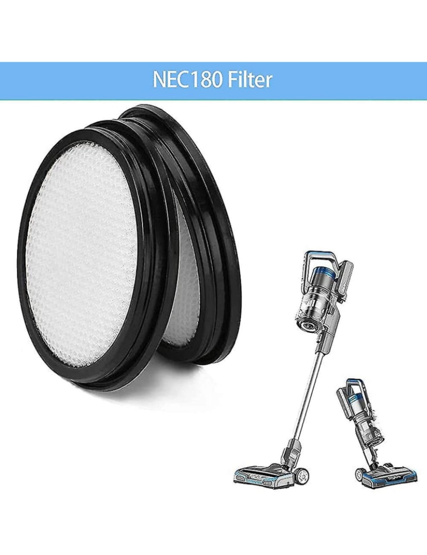 imagem de Filtro de substituição Compatível para Eureka Rapidclean Pro Stick NEC180 NEC185 NEC186 NEC190 VACUUM CL2