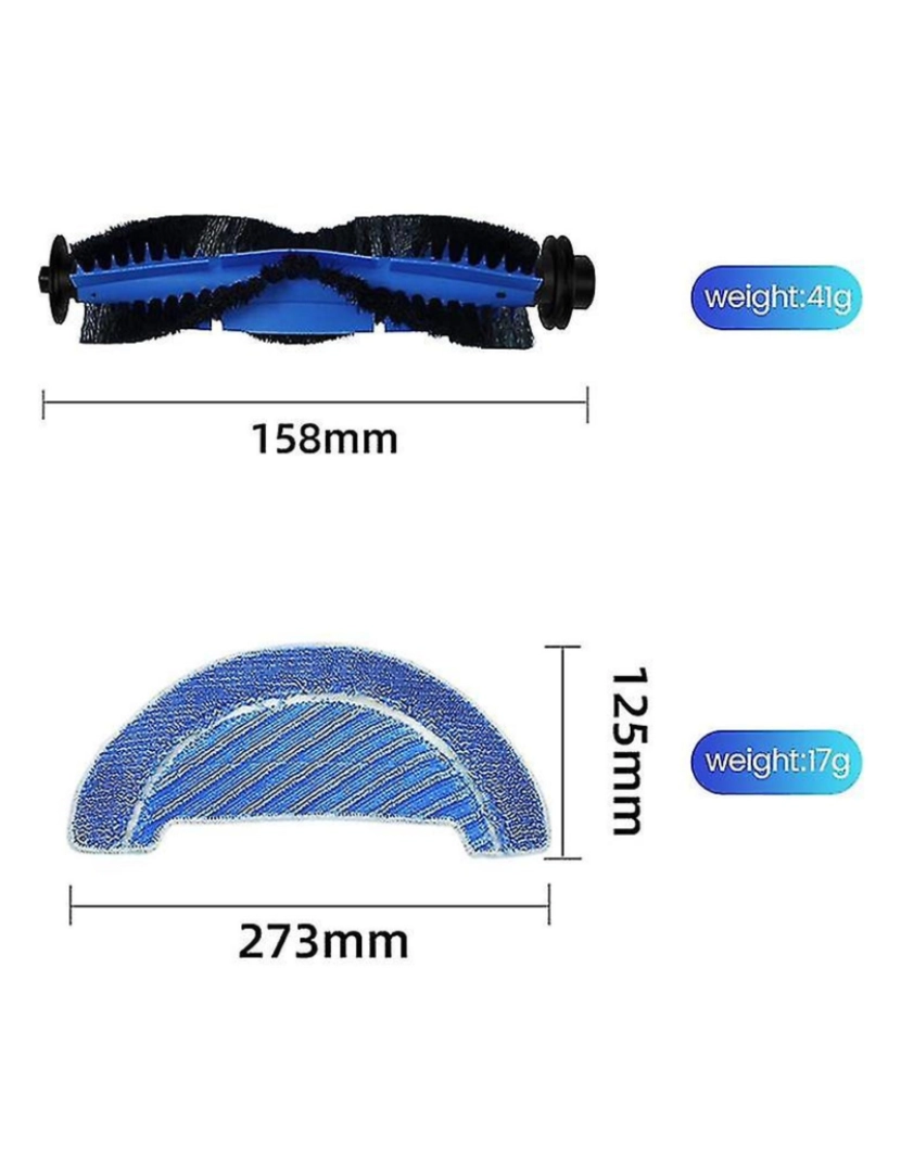 imagem de Para Conga 1099 / Conga 1990 Connected Robot Vacuum Cleaner Filtro HEPA Filtro lateral principal Map pano RA3