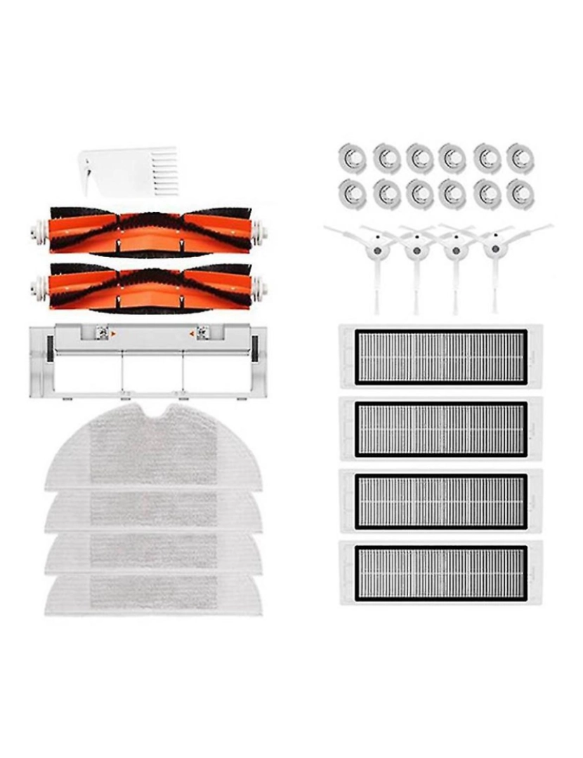 Crosmart - 28Pack lateral rolagem de rolagem Filtro HEPA para 1S Robot S50 S51 S55 S5 S6 A vácuo peças