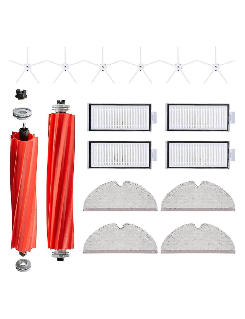 imagem de Kit de Acessórios para 16 PCS para Q7 / Q7+ / Q7 Max / Q7 Max+ Peças de substituição de limpeza a vácuo1