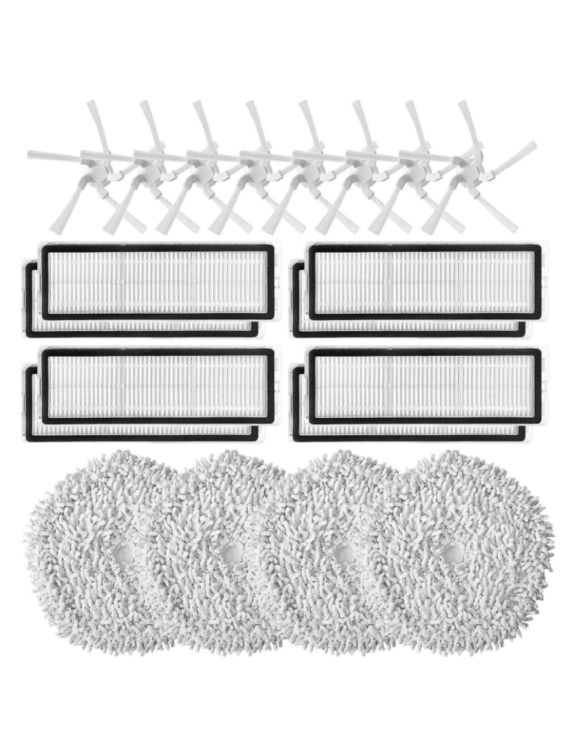 Crosmart - Peças de reposição para W10 / W10 Pro Robot Vacuum Cleaner Map pano HEPA Filtro Lateral Brush