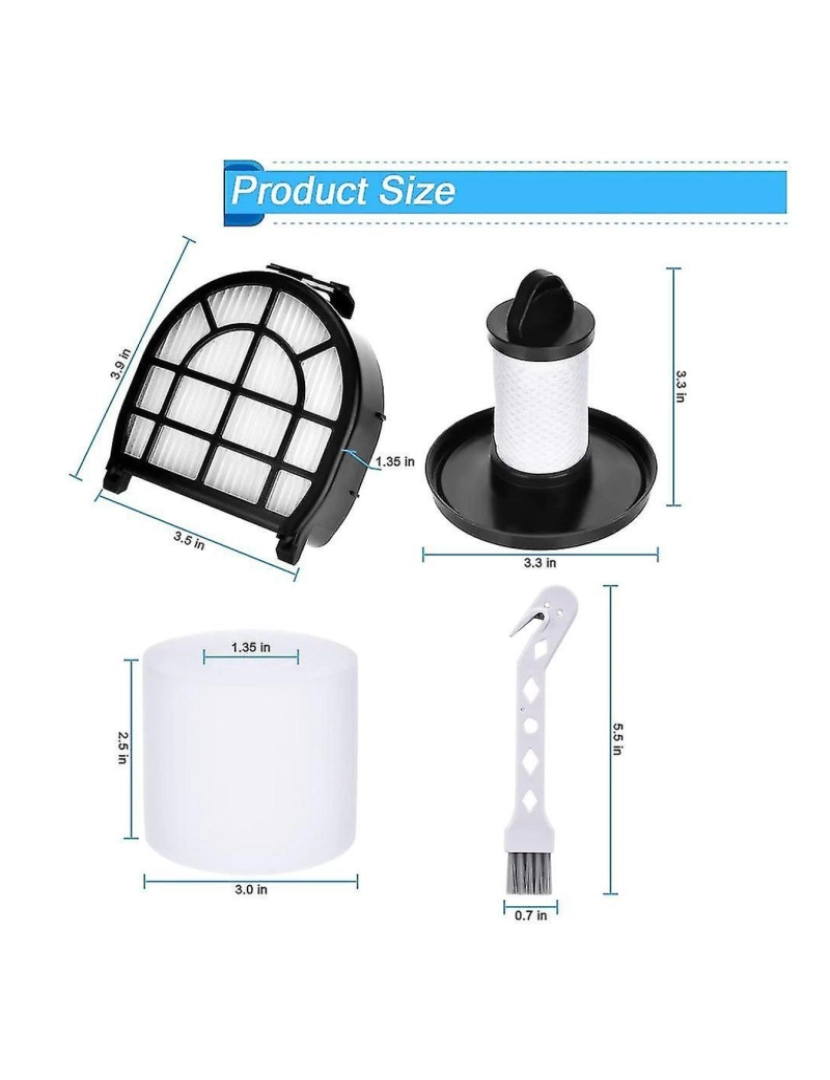 imagem de Filtro Hepa de substituição para LZ600 LZ601 Acessórios para a pó de vácuo Compare com a parte XHFFC600 & XFFLZ2