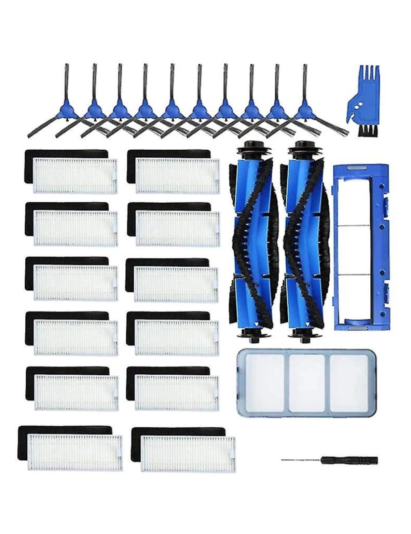 Crosmart - Kit de acessórios para peças de reposição de 28 pacotes para robovac 11s 12 30c 15t 15c 35c Robótico aspirador de pó robótico