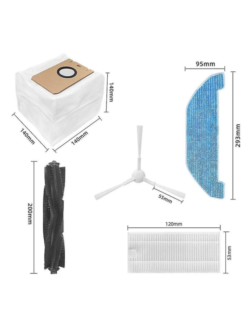 imagem de Escova de escova de rolo de reposição Filtros HEPA para acessórios de pó de pó de robô Q112