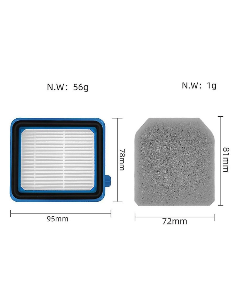 imagem de Filtro HEPA de reposição para Q6 Q7 Q8 WQ61/WQ71/WQ81 Peças de reposição a vácuo2