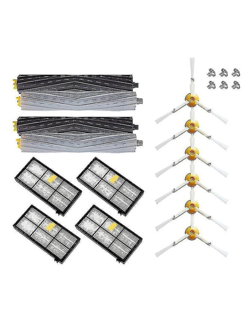 Crosmart - 20pcs HEPA Filtros Kit de pincéis para iRobot Roomba 800 900 Series 860 870 880 890 960 980